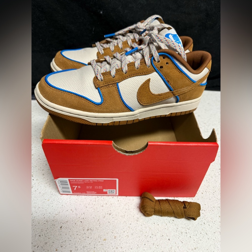 Nike Dunk Low Retro PRM in Tan and Brown